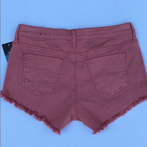 New G by GUESS Frayed Hem Denim Shorts sz 28 - Picture 6 of 7